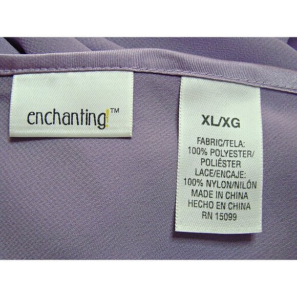 Enchanting Lace Nightdress Nightgown Lingerie Baby Doll Lace Lavender Purple XL - Picture 4 of 8